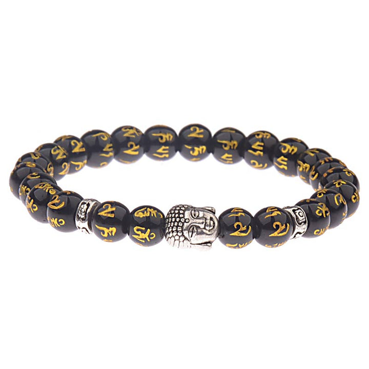 Bransoletka z amuletem z Buddha Stones i mantrą buddyjską