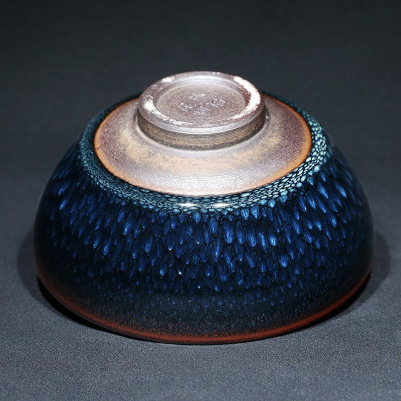 Buddha Stones ręcznie robione Niebieski Francolinus Spot Chiński Jianzhan Ceramiczny Filiżanka do herbaty Kung Fu Filiżanka do herbaty Miska