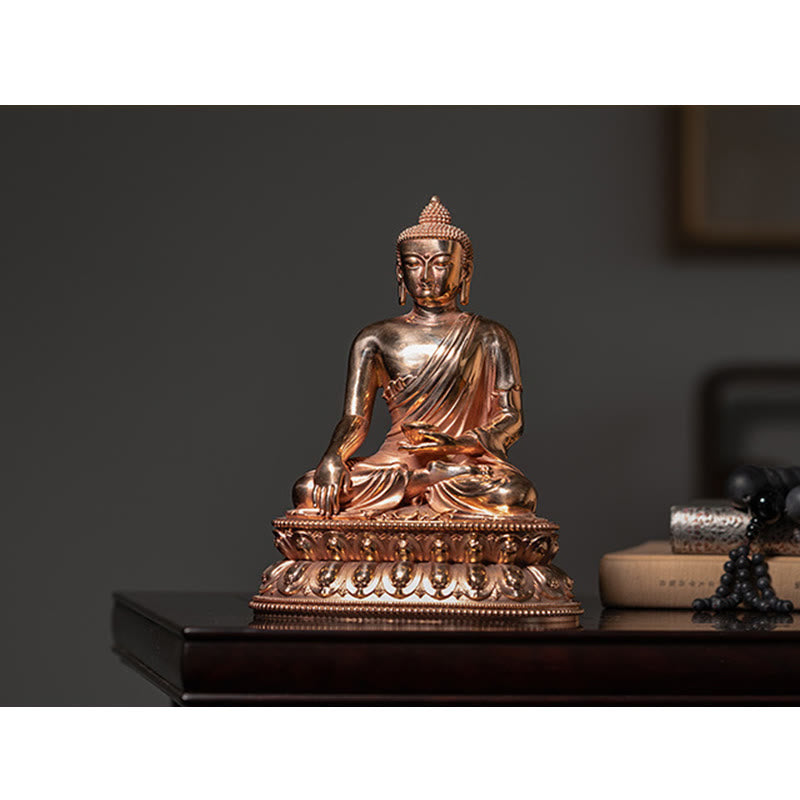 Figurka Buddy Gautama Shakyamuni Spokój Miedziana Statua Dekoracja Domu