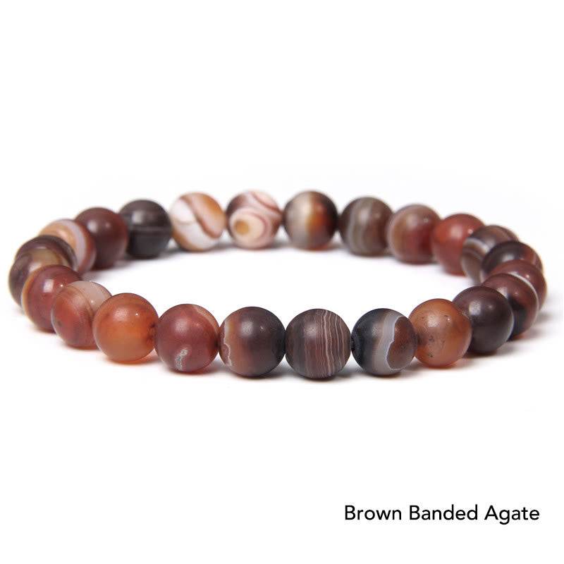 Bransoletka z koralików Natural Agat Stone Crystal Balance