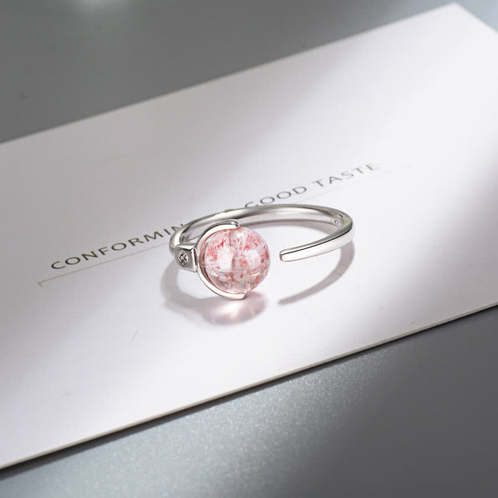 Pierścień obrotowy Buddha Stones Pink Crystal Soothing - image 8