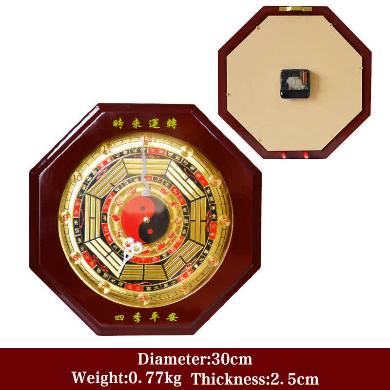 Feng Shui Bagua Mapa Równowagi Energii Mapa Ścienna Zegar - Zegar ścienny Bagua Map&Clock 30cm - image 11