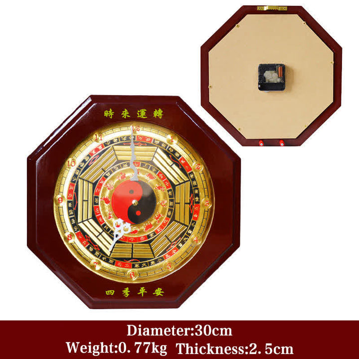 Feng Shui Bagua Mapa Równowagi Energii Mapa Ścienna Zegar - Zegar ścienny Bagua Map&Clock 30cm - image 11