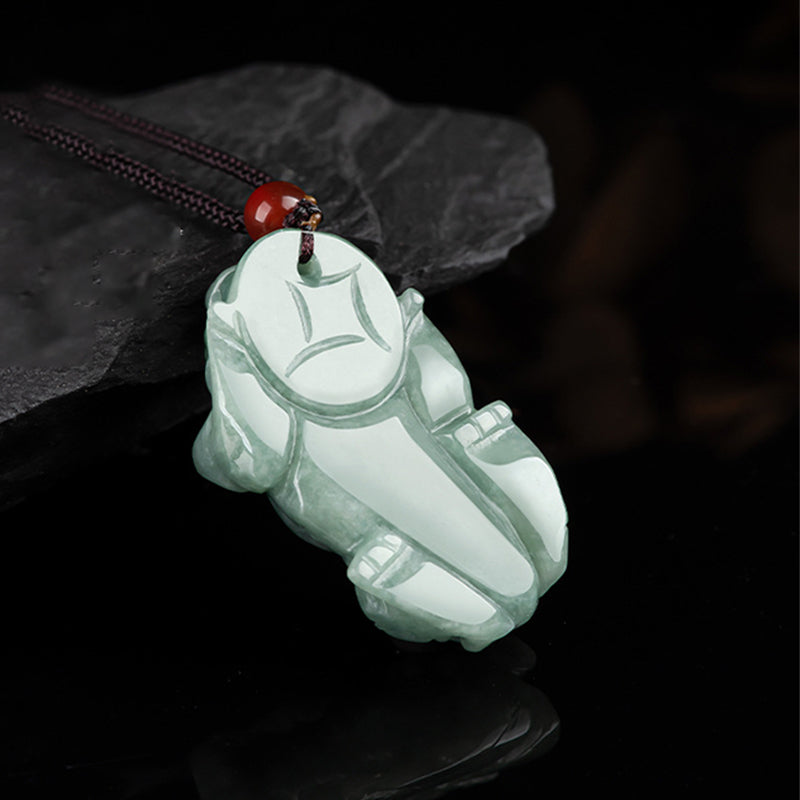 Buddha Stones Jade PiXiu Bogactwo Szczęście Naszyjnik Wisiorek - image 9