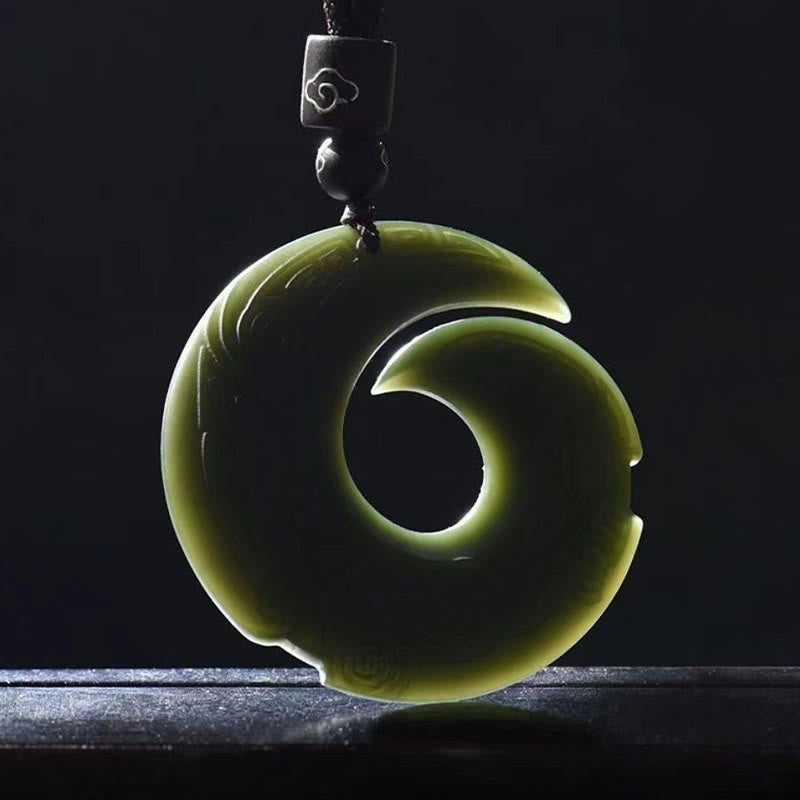 Buddha Stones poprawiają szczęście projekt patern hetian cyjan jadeit klamra pokoju naszyjnik szczęście wisior - image 4
