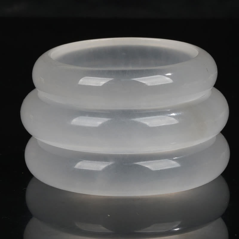 Buddha Stones Naturalny Przezroczysty Złoty Jedwabny Jadeit Bransoletka Bogactwo Szczęście Bangle