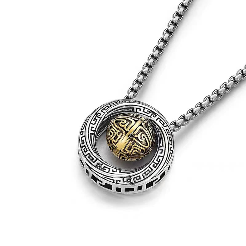Naszyjnik z Buddha Stones Mobius Lucky Bead Copper Wealth