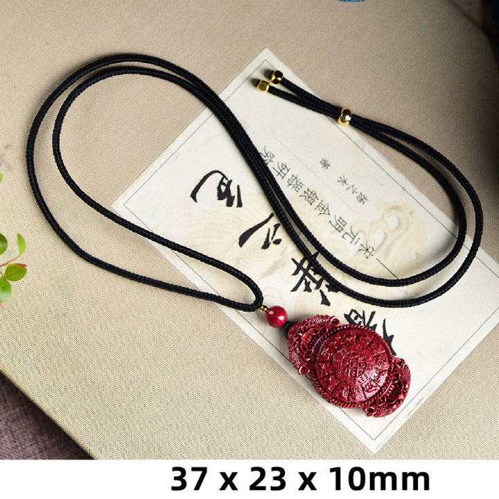 Buddha Stones Śmiejący się Budda Yin Yang Chiński Zodiak Tykwa Naturalny Cynober Błogosławieństwo Naszyjnik Wisiorek - image 20