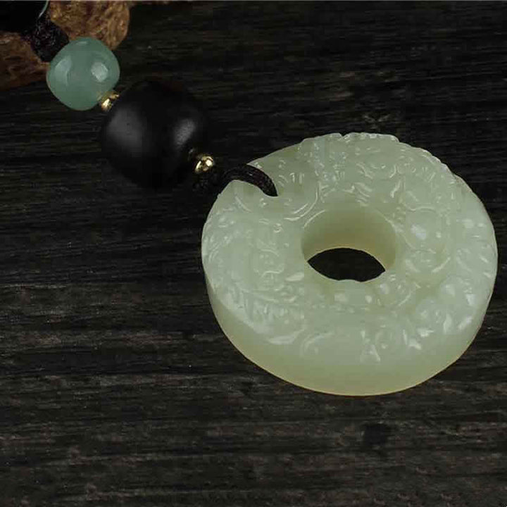 Buddha Stones PiXiu Jadeit Klamra Pokoju Obfitość Bogactwo Brelok