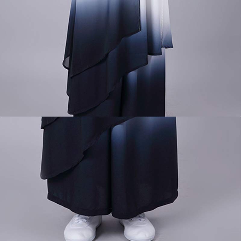 Buddha Stones Gradient Malowanie Medytacja Modlitwa Duchowy Zen Tai Chi Qigong Praktyka Unisex Zestaw Ubrań - image 8