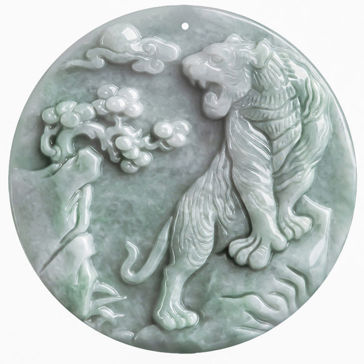 Buddha Stones Chiński Zodiak Tygrys Jadeit Ochrona Naszyjnik Wisiorek Sznurek - image 10