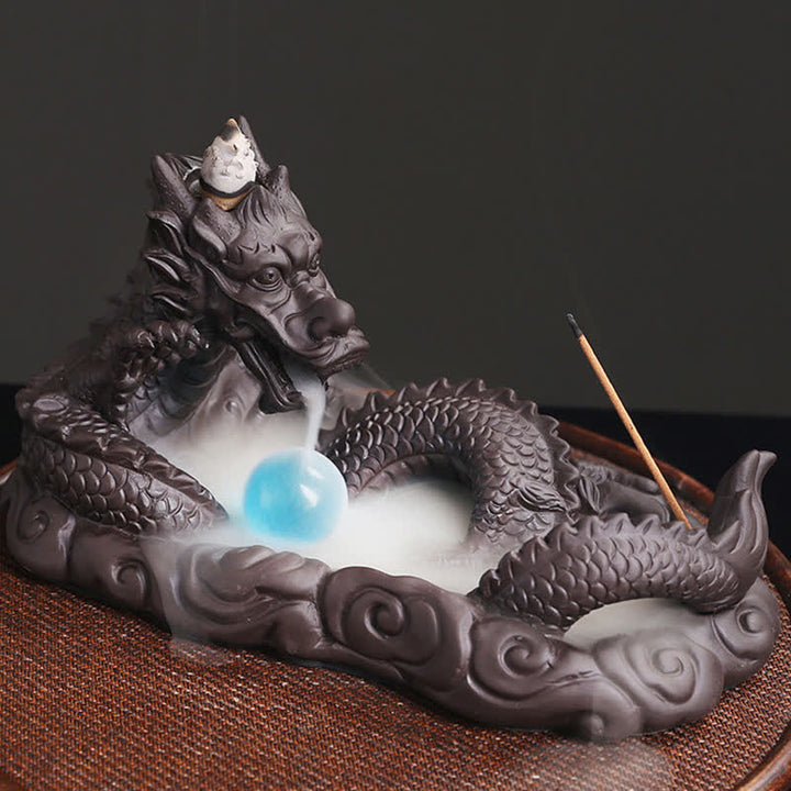 Dekoracja kadzielnicy chroniąca kwiaty Dragon Playing Ball