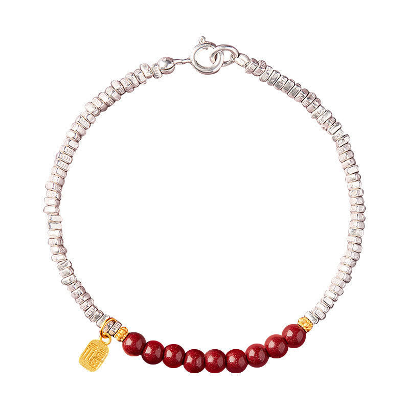Bransoletka z Buddha Stones ze srebra próby 925 z motywem Fu i postacią Cinnabar - image 11