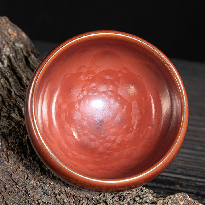Buddha Stones ręcznie robione chińskie Jianzhan Lotus Design Ceramiczny kubek do herbaty Kung Fu