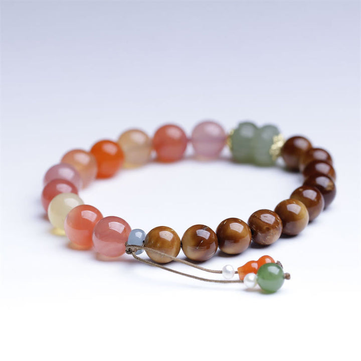 Bransoletka z Buddha Stones Kuka Seed Yanyuan Agat Hetian Jade Wealth Protection