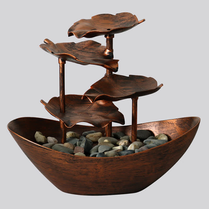 Buddha Stones, Liść Lotosu, Fontanna-Wodospad, Ozdoba Stołowa z Oświetleniem LED, Dekoracja Stołu w Domu i Biurze - image 12