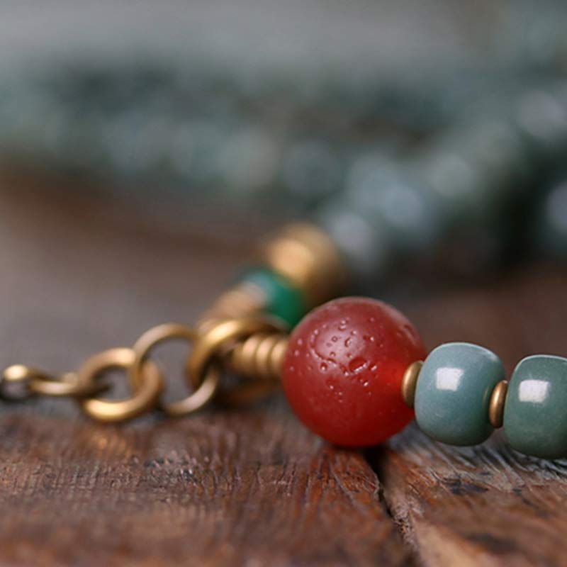 Buddha Stones 108 Mala Koraliki Bodhi Nasiona Dzi Koraliki Bransoletka Mądrości