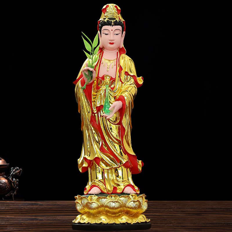 Chenrezig Bodhisattwa Awalokiteśwara Figurka Harmonia Żywica Dekoracja Domu