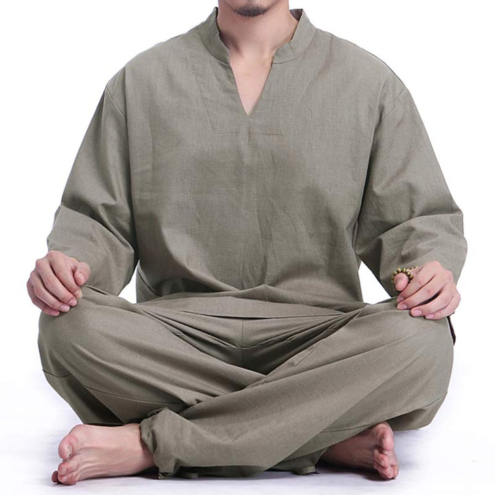 Buddha Stones Medytacja Modlitwa Duchowa Praktyka Zen Joga Odzież Męska Zestaw