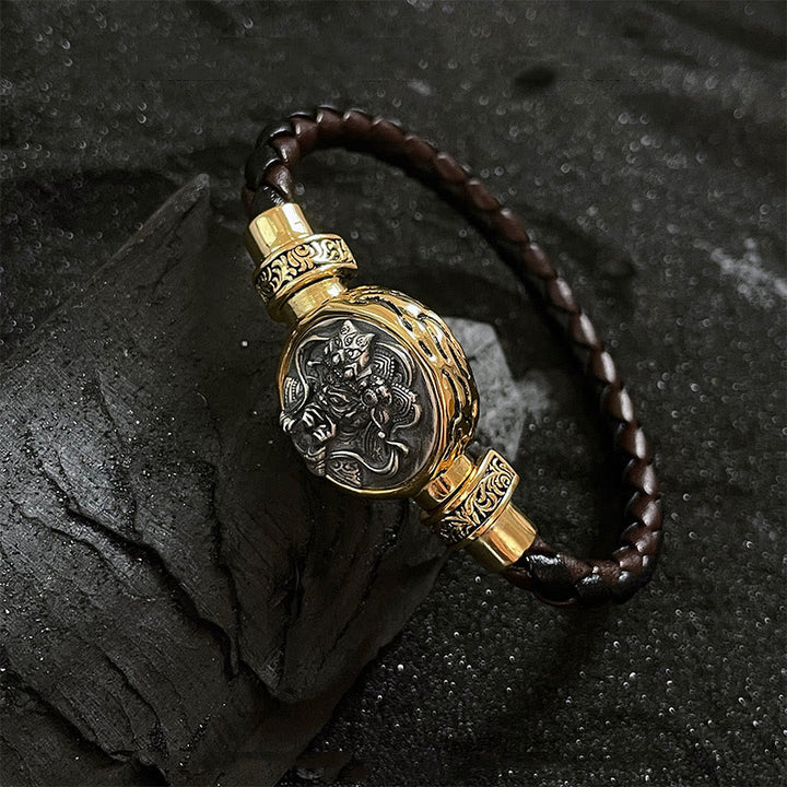Buddha Stones Tybetańskie 925 Srebro Sterling Zakiram Bogini Bogactwa Błogosławieństwo Ochrona Bransoletka