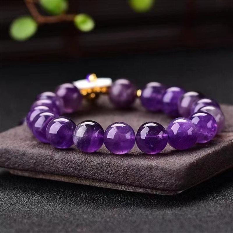 Buddha Stones Naturalny Kryształ Ametystu Kwiat Bransoletka Duchowego Uzdrawiania