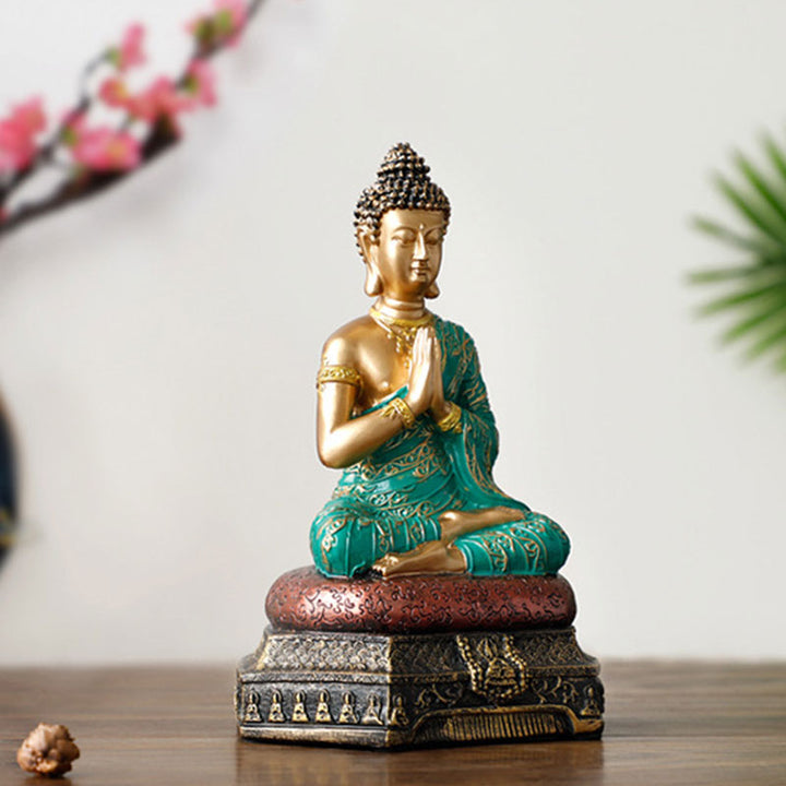 Buddha Stones, żywiczna statua Buddy Współczucia, dekoracja - image 4