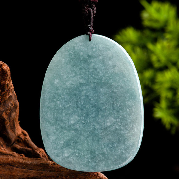 Buddha Stones Naturalny Jadeit Ganesh Ganpati Ochrona Słonia Amulet Naszyjnik Wisiorek