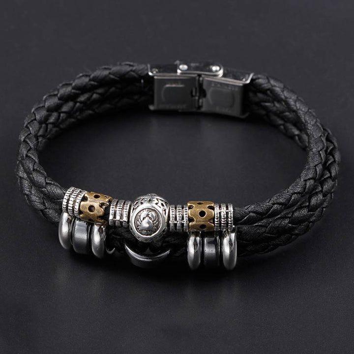 Bransoletka ochronna z hematytu z Buddha Stones 12 konstelacji zodiaku