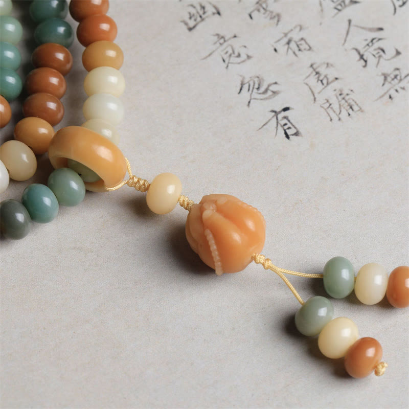 Buddha Stones 108 Mala Beads Gradient Bodhi Seed Budda Ręcznie Grawerowana Bransoletka Pokoju - image 6