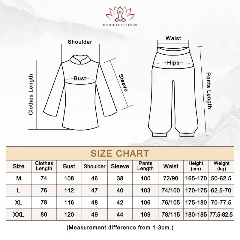Buddha Stones Medytacja Modlitwa Duchowa Praktyka Zen Jednolity Ubiór Męski Zestaw - image 12