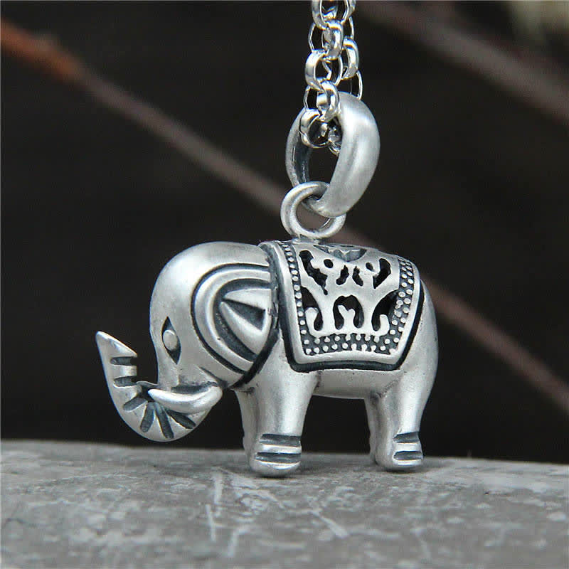 Naszyjnik Buddha Stones 990 Srebro Sterling Siła Słonia Wisiorek