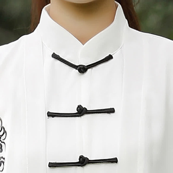 Buddha Stones Pomyślne Chmury Gradient Medytacja Modlitwa Duchowy Zen Tai Chi Qigong Praktyka Zestaw Ubrań Damskich - image 11