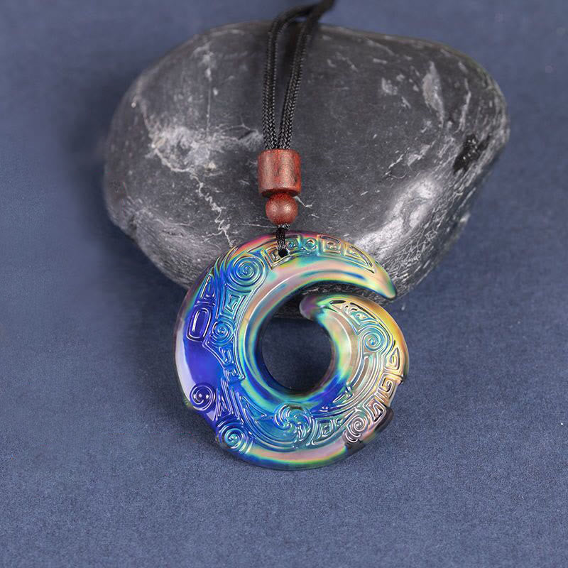 Zmieniający kolor szczęścia poprawia wzór naszyjnika Liuli Crystal Pendant