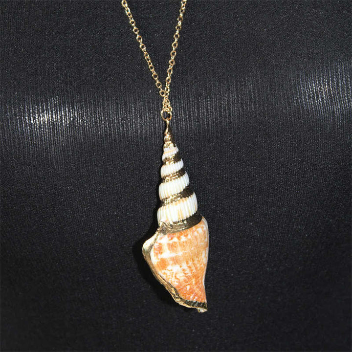 Naturalny naszyjnik z muszli Shankha Conch Shell z muszli morskiej