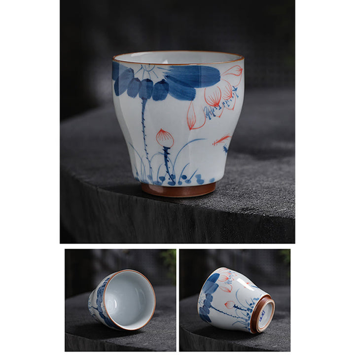 Buddha Stones Lotosu Liść Bambus Ceramiczny Filiżanka Do Herbaty Kung Fu Filiżanki Do Herbaty