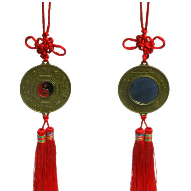 Feng Shui Bagua Mapa Chińskie Węzły Harmonii Energii Lustro - 5CM okrągła mapa Bagua - image 2
