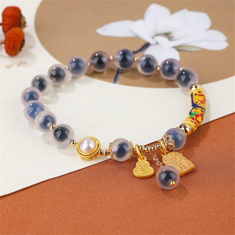 Bransoletka Buddha Stones Natural Blue Candy Amulet Strength