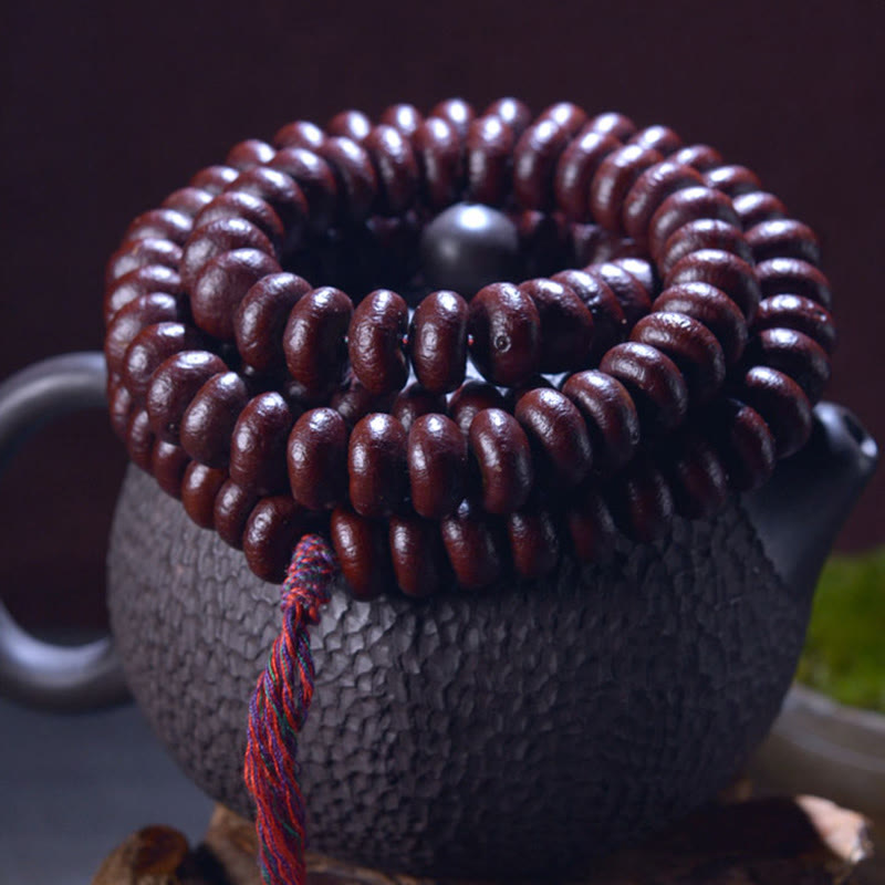 Buddha Stones Naturalne Tybet 108 Mala Koraliki Fioletowe Bodhi Nasiona Bogactwa Bransoletka
