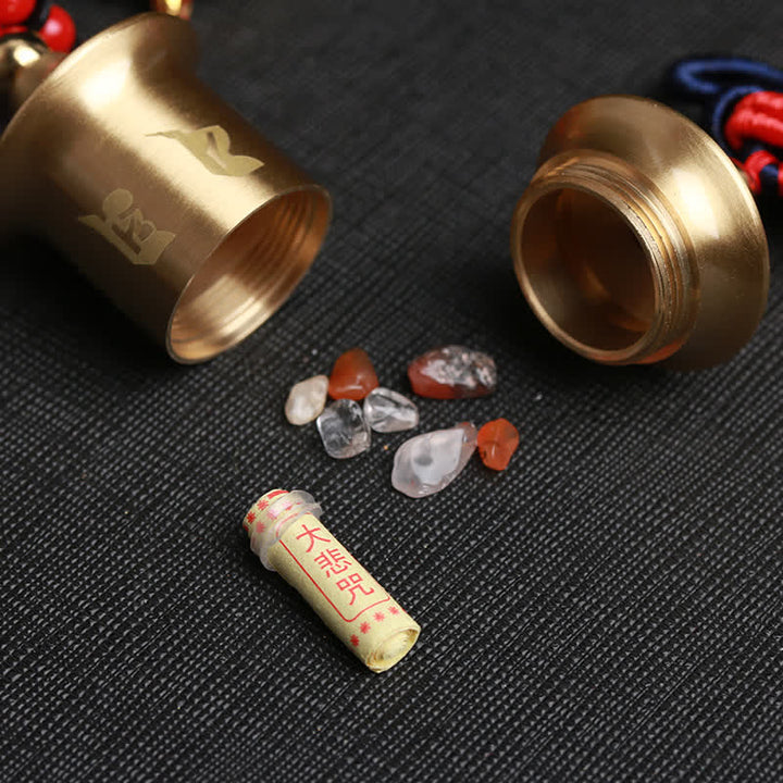 Buddha Stones Tybet Om Mani Padme Hum Koło Modlitewne Dziewięć Pałac Osiem Trygramów Miedziany Samochód Wiszący Dekoracja
