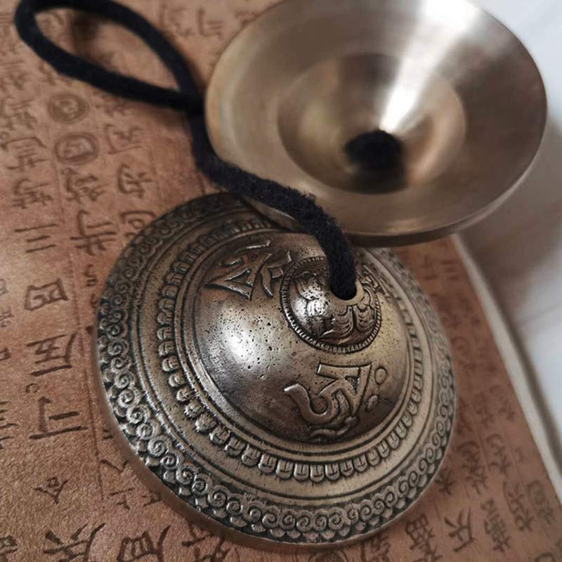 Buddha Stones Tybetański Dzwon Tingsha Pomyślna Chmura Sześć Prawdziwych Słów Miedziana Dekoracja Bogactwa