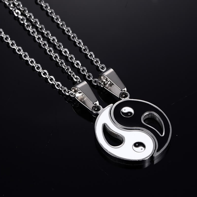 2szt Yin Yang Wisiorek Naszyjnik Para