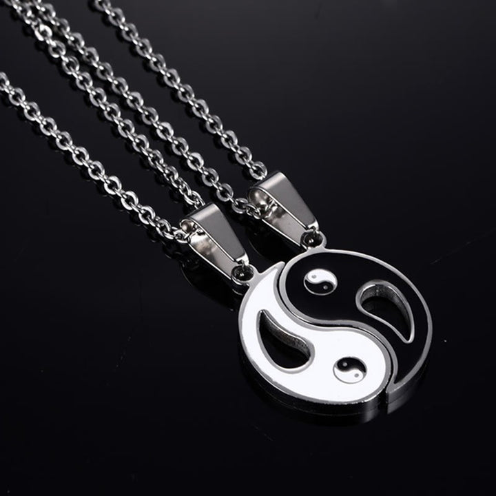 2szt Yin Yang Wisiorek Naszyjnik Para