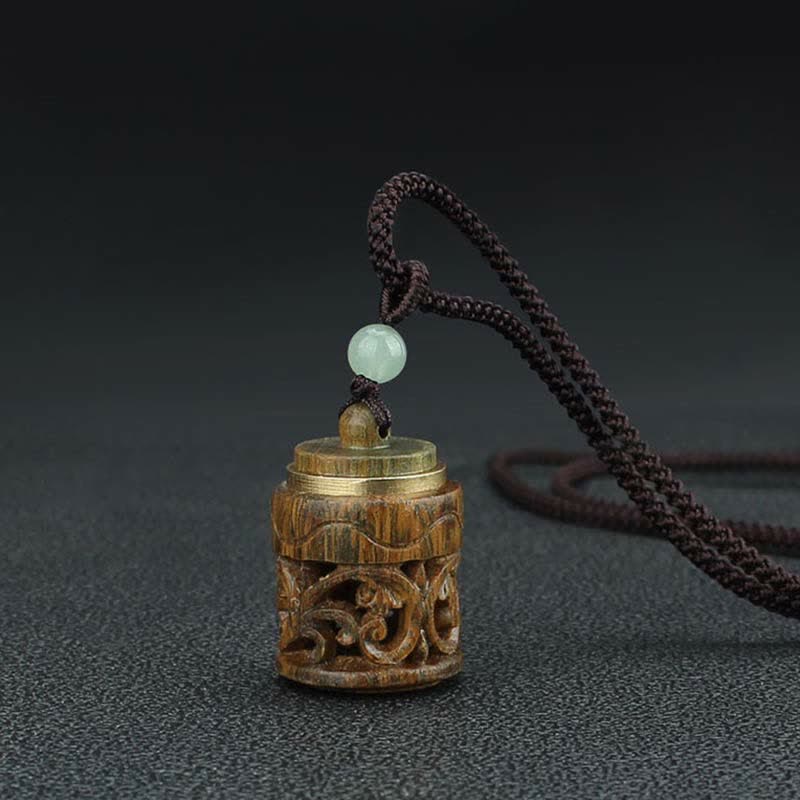 Buddha Stones Tybet Zielony Sandałowiec Palisander Om Mani Padme Hum Lotus Pozytywny Uspokajający Naszyjnik Wisiorek - image 15