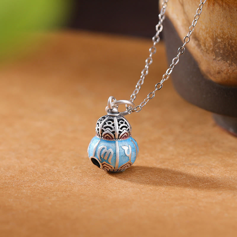 Buddha Stones 999 Srebro Sterlingowe Om Mani Padme Hum Grawerowany Wzór Tykwy Naszyjnik Mądrości Wisiorek - Om Mani Padme Hum(Miłość♥Skupienie) - image 1