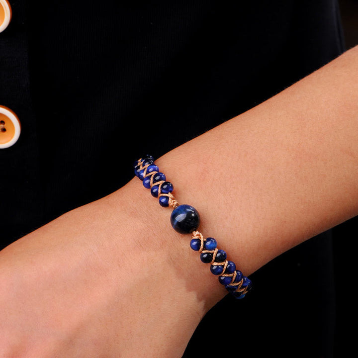 Bransoletka ochronna z kamieni Buddha Stones Divine Blue Tiger Eye