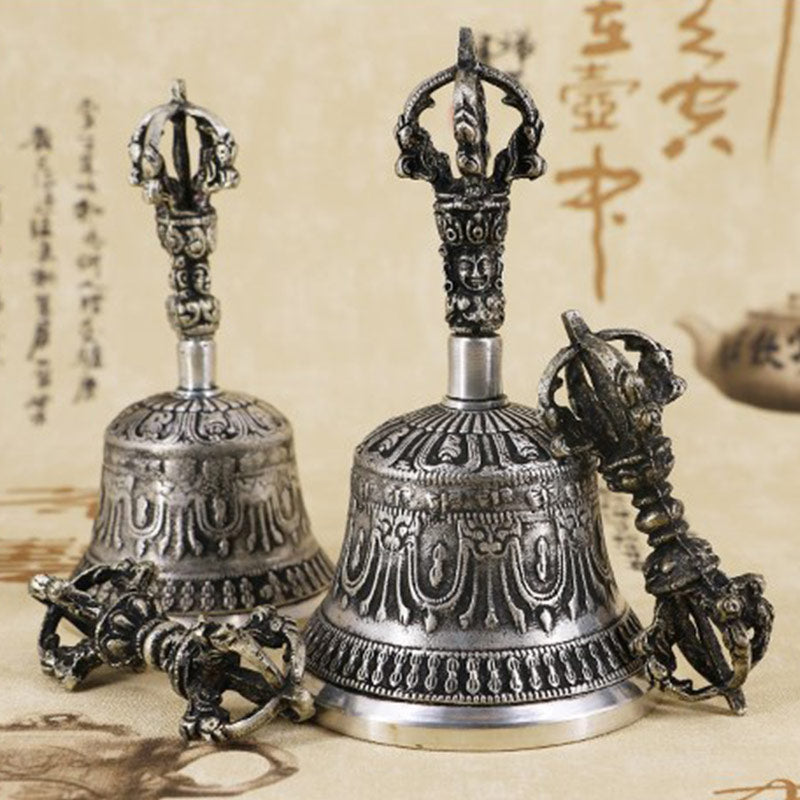 Buddha Stones Tybetański Dzwonek Medytacyjny i Wadżra Dorje Miedziany Zestaw Dekoracyjny - image 0