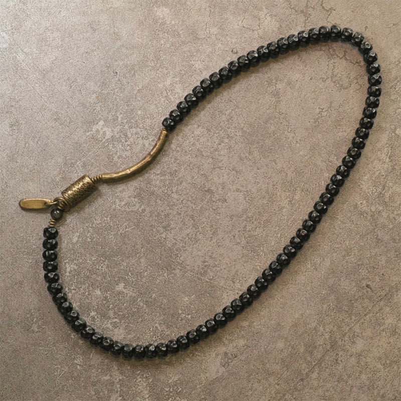 Bransoletka z potrójnym owinięciem "Buddha Stones Retro Coconut Shell Brass Copper Happiness" - image 12