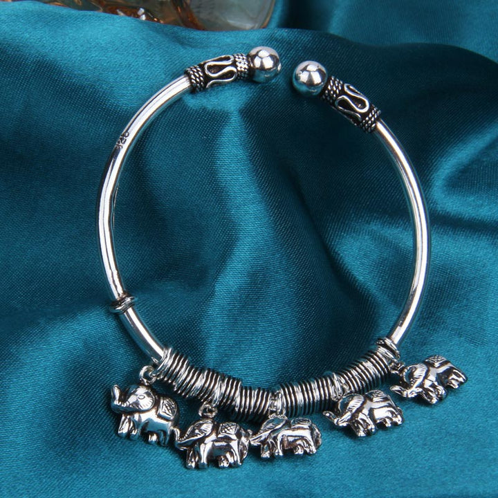 Bransoletka Buddha Stones 925 Srebro Sterling Słoń Siła Bransoletka