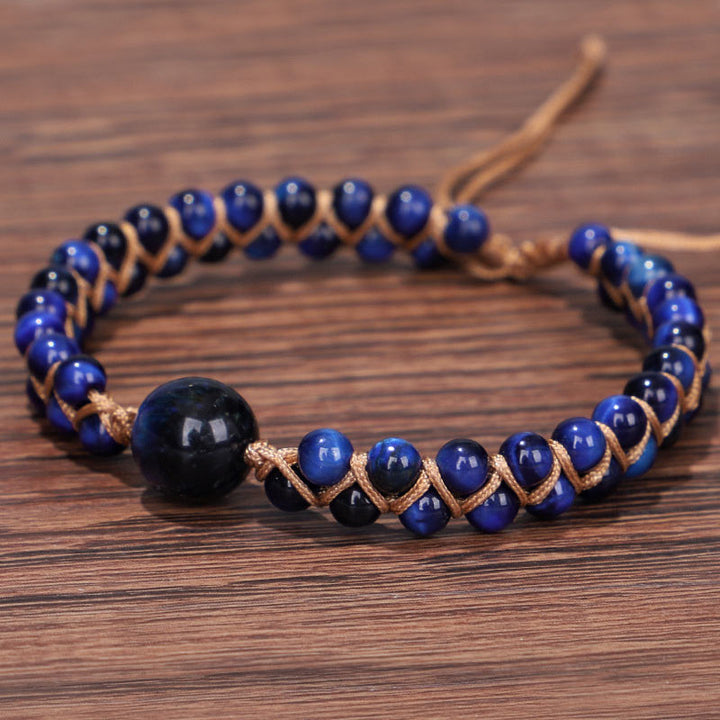 Bransoletka ochronna z kamieni Buddha Stones Divine Blue Tiger Eye