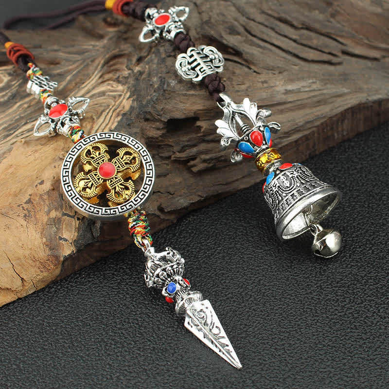 Tybet Om Mani Padme Hum Vajra Dorje Duchowa dekoracja wisząca w samochodzie